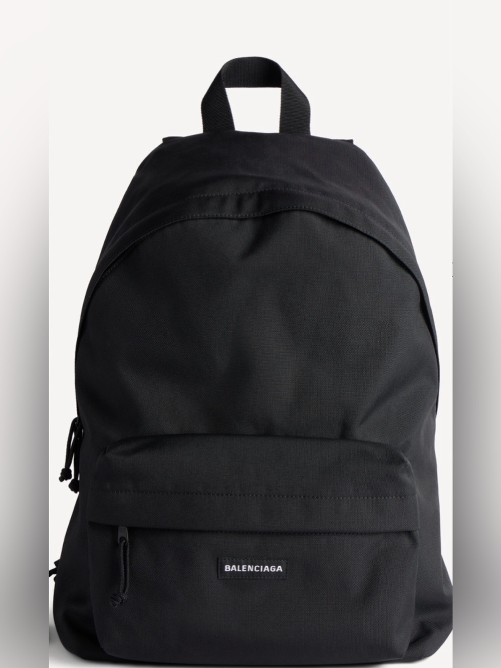 Balenciaga Black Backpack with Front Pocket
